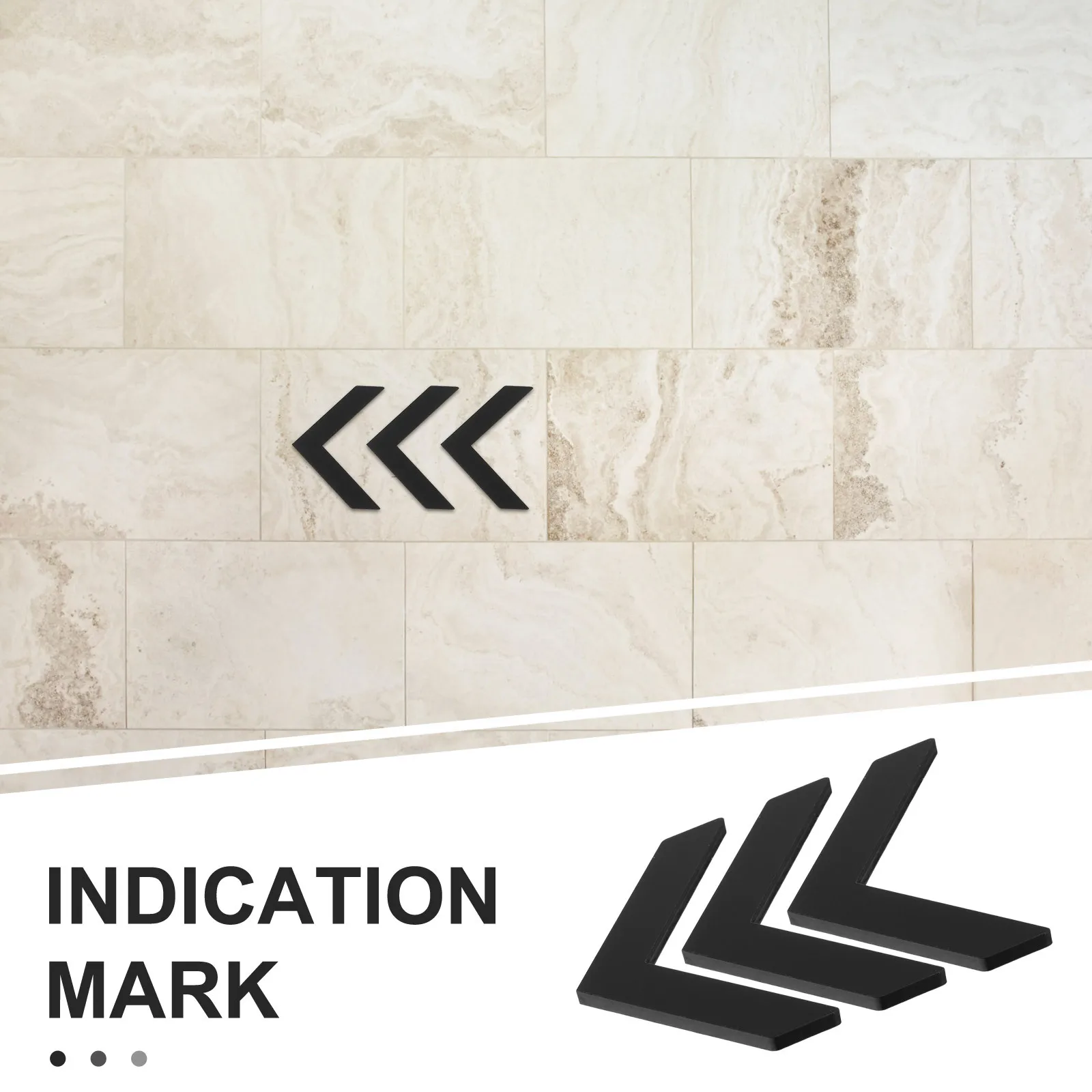 3Pcs Directional Arrow Signs Acrylic Waterproof Road Signs Restroom Office Mall Indoor Outdoor Traffic Guidance Signage