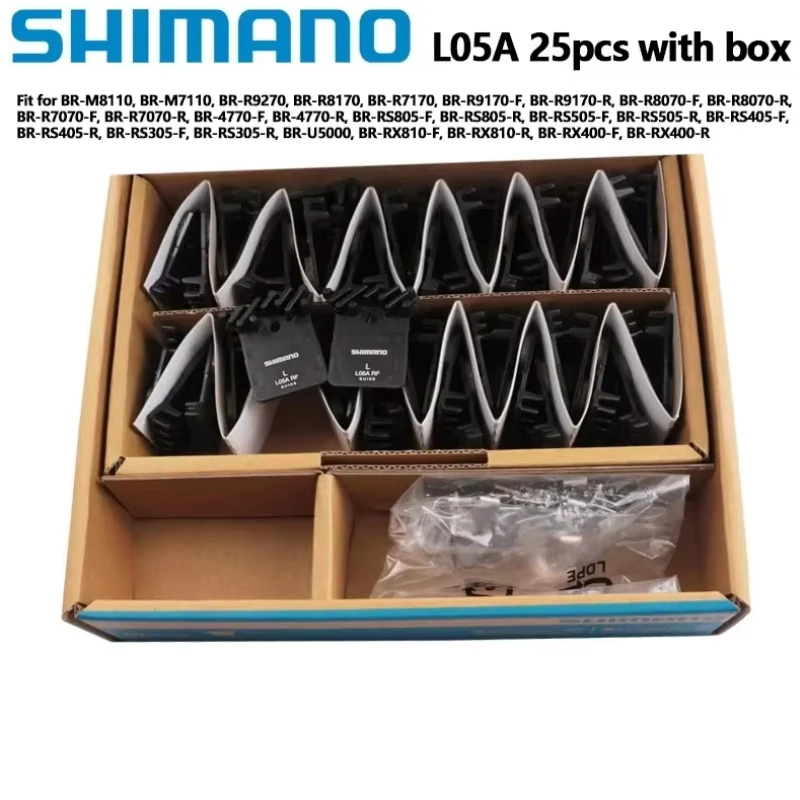 Shimano L05A Remblokken Hars Model 25 stks Doos Fit Voor BR R8170 R7170 RX810 RX400 M8100 R9170 R9270 4700 Racefiets Rem D03S