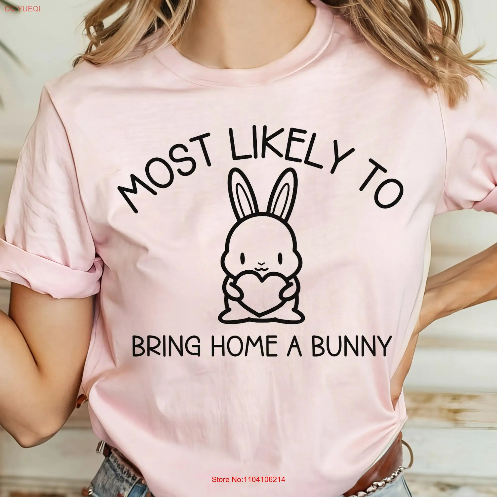 Funny Bunny T Shirt Rabbit Lover Mom Owner Dad Animal Birthday Present long or short sleeves