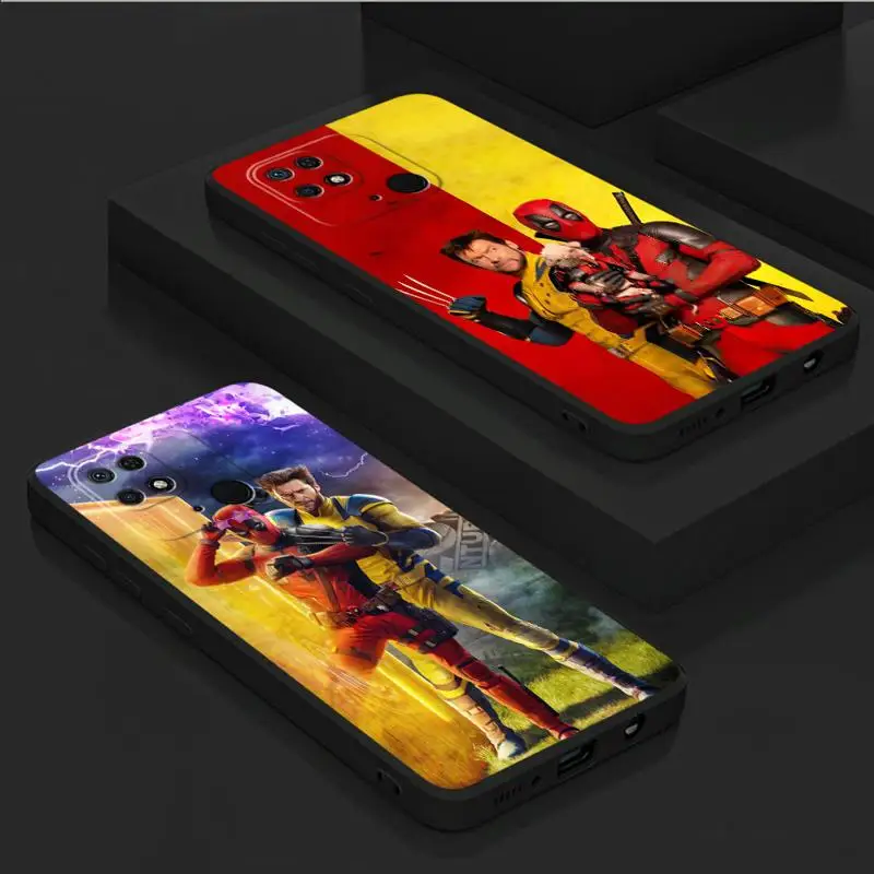 Marvel Deadpool And Wolverine Phone Case for Xiaomi Redmi Note 11 13 12 12S 10 9 pro Cover for Redmi 10 K40 10C 9 12C Cover