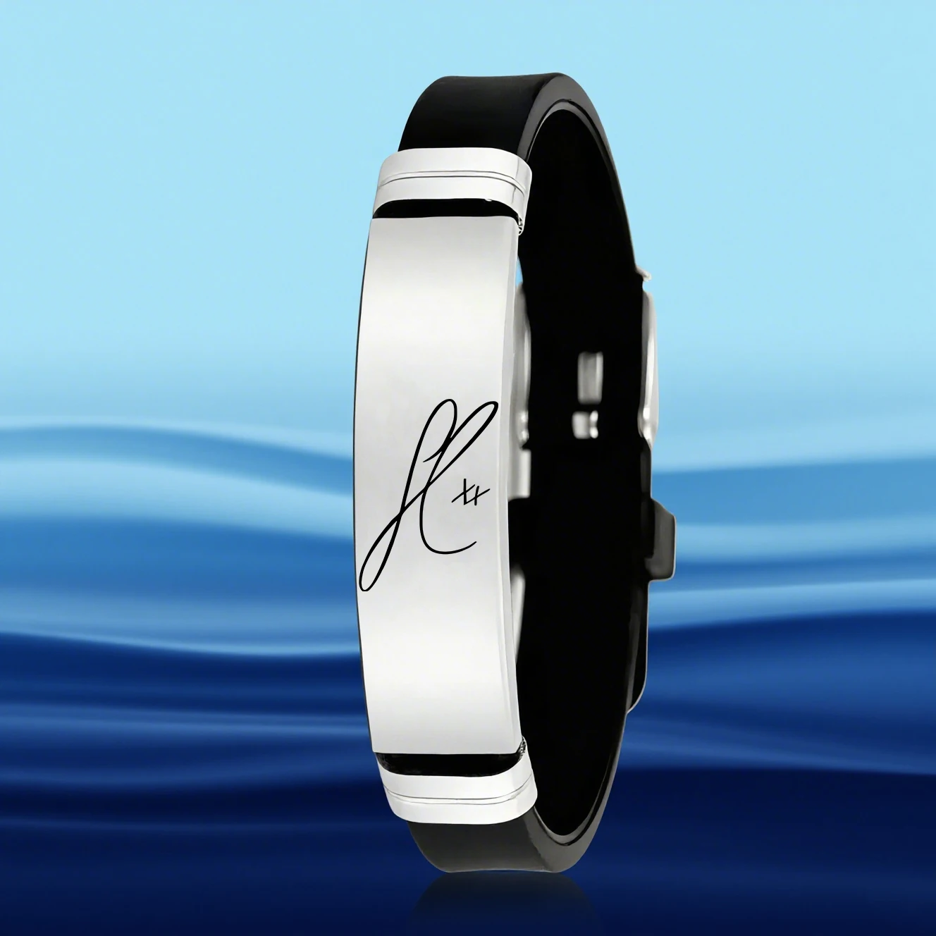 إكسسوار توقيع فن البوب من سابرينا كاربنتر، نحت من الفولاذ المقاوم للصدأ، سوار معصم مقاوم للماء ومقاوم للعرق، مناسب للأصدقاء