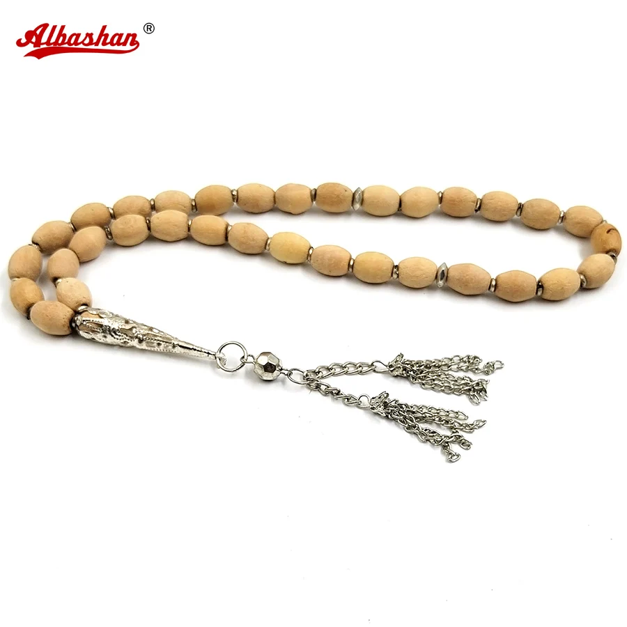 

Tasbih Natural Indian sandalwood Strong Smell Misbaha Ramadan EID gift Misbaha Muslim prayer beads Islamic accessories on hand