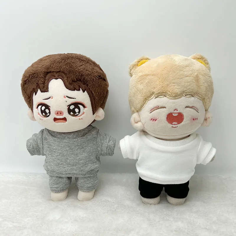 Cute Doll Clothes for 20cm Idol Doll Outfit Accessories Sweater T-shirt Shorts 2PC for Super Star Dolls Toys Collection Gift