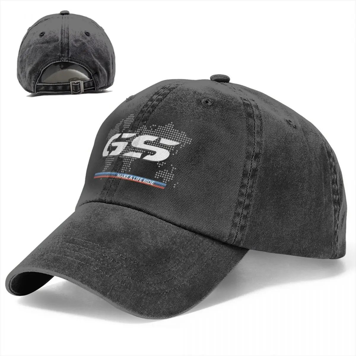 Gorras de béisbol de carreras con mapa del mundo para hombre, sombreros de camionero de motocicleta GS, Make A Life Ride, Motor Adventure, desgastado, lavado, 2023