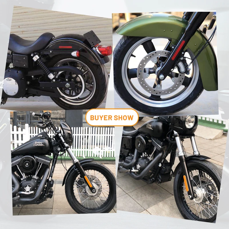 Motorcycle Front Fork Leg Reflector Sticker Saddlebag Cover Sticker Safety Warning Universal For Harley Touring Sportster 883