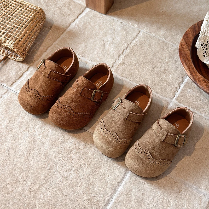 Spring Autumn Baby Girls Boys Casual Shoes Retro Style Children Shoes Non Slip Soft Sole Toddler Kids Shoes Size 21-30