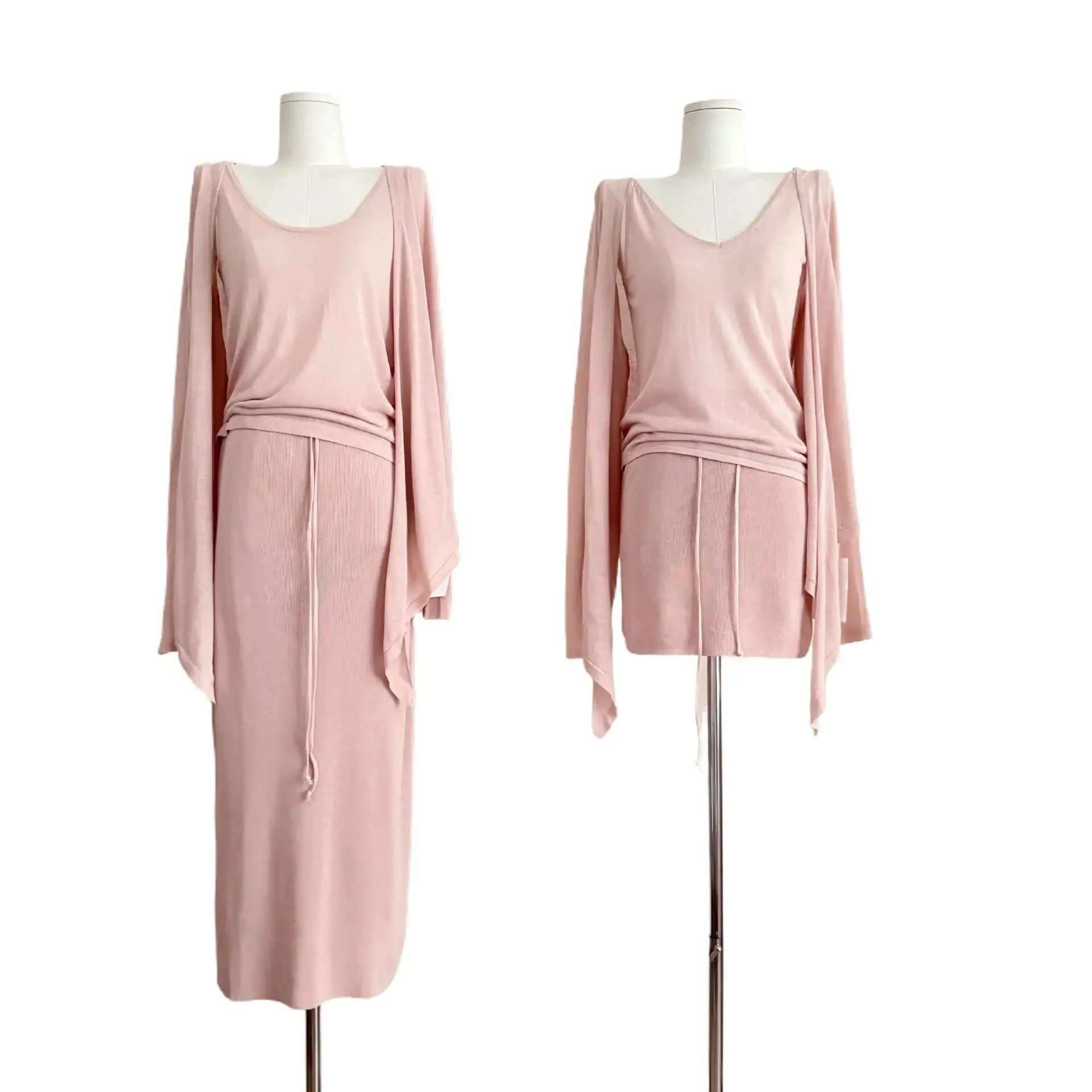 

Летний новый Sensation Cool Feeling Защита от солнца Открытый кардиган на бретельках Жилет Полуюбка Комплект Трикотажная ткань