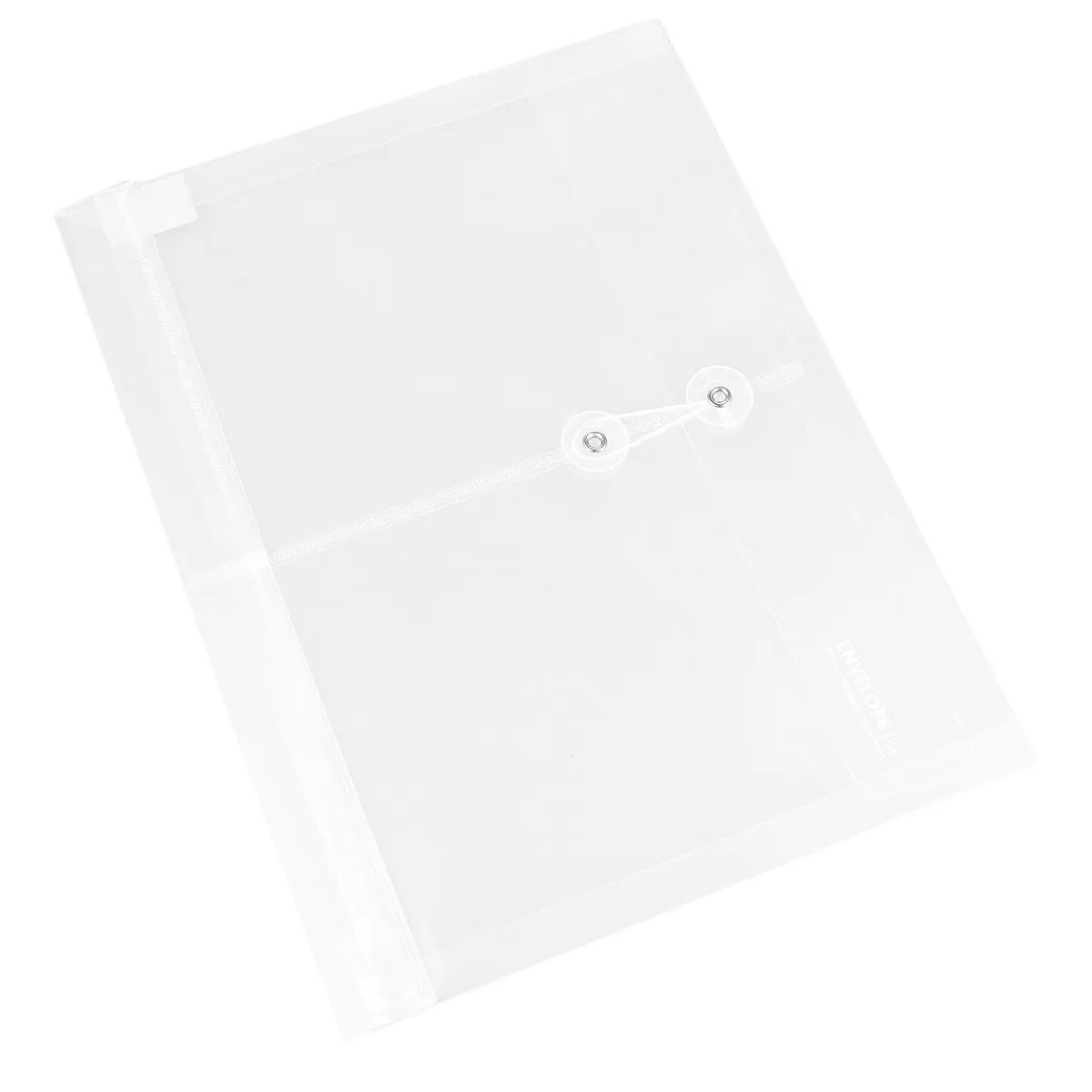 

10Pcs A4 Clear Plastic Envelopes Document Organizer Waterproof Tear Resistant String Tie Closure Top Button Opening for Office