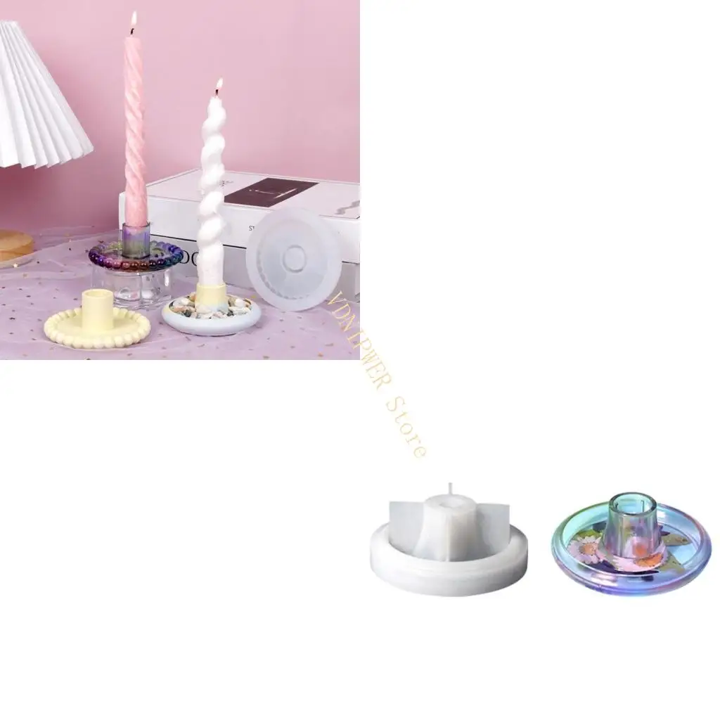 

Cement Concrete Mold Candlestick Silicone Mold Tray Mold Lipstick Holder Mold D08E