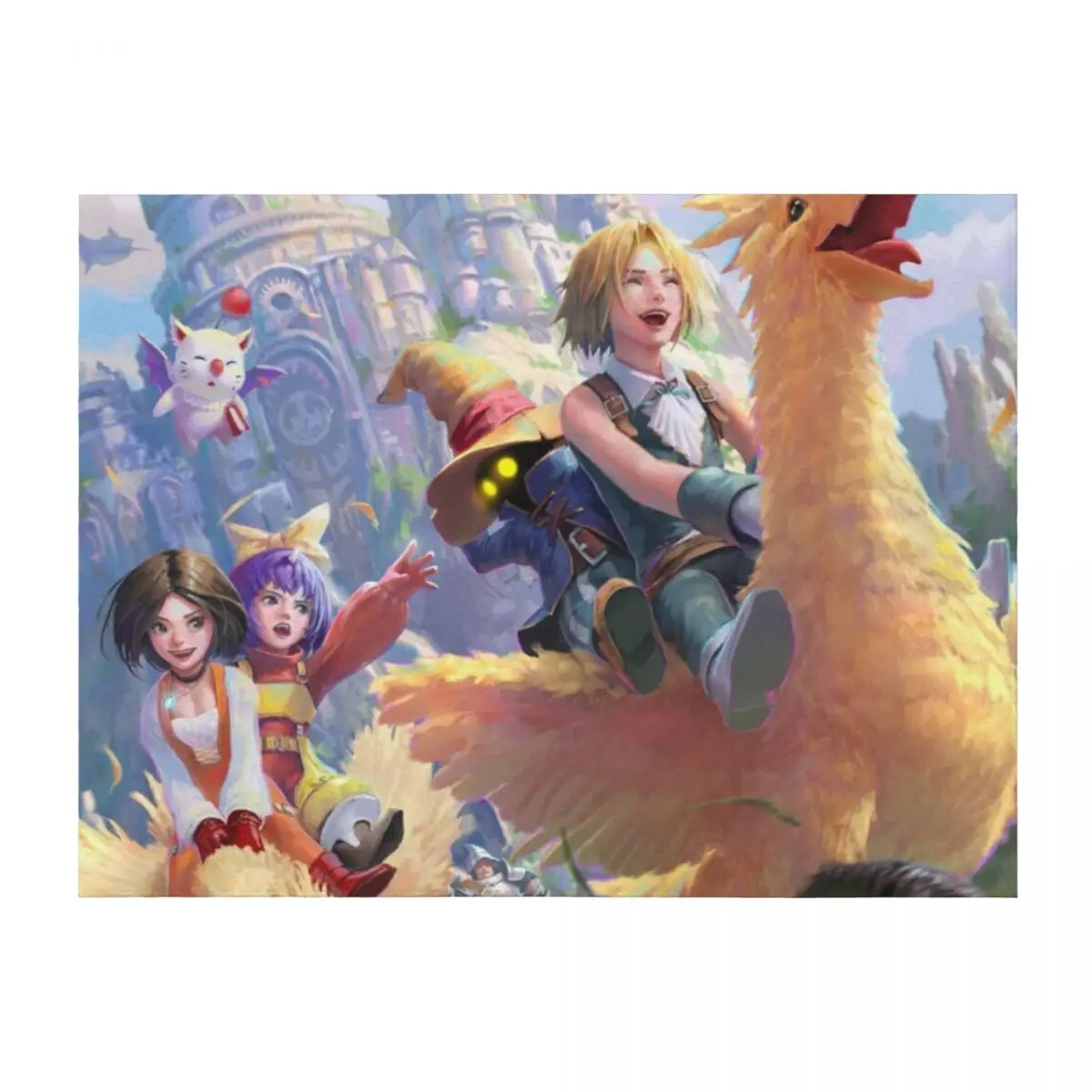 

Chocobo Party Throw Blanket Sleeping Bag Decorative Beds Custom Decoratives Blankets
