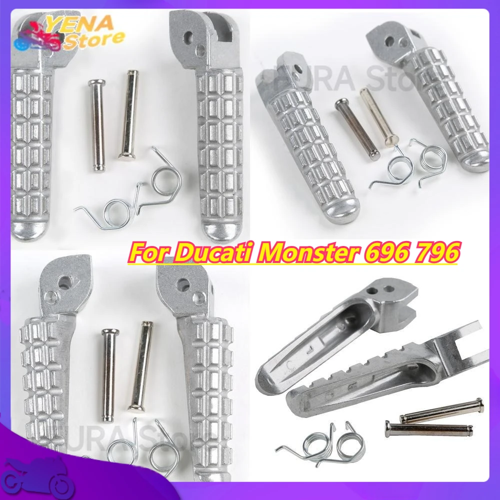 

Aluminum Silver Front Foot Pegs for Ducati Monster 696 796 Panigale 939 2009 2014 Modification
