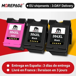 Morepage Cartouche d'Encre, Compatible pour HP 304 304XL HP DeskJet 2620 2625 2630 2635 3700 3720 3730 3735 3755 Envy 5010 5020