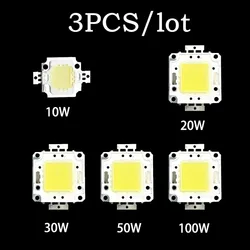 3PCS/lot LED Beads Light DC12V 24V 36V Matrix COB Integrated LED Lamp Chip SMD for DIY Floodlight Spotlight Bulb Accessories