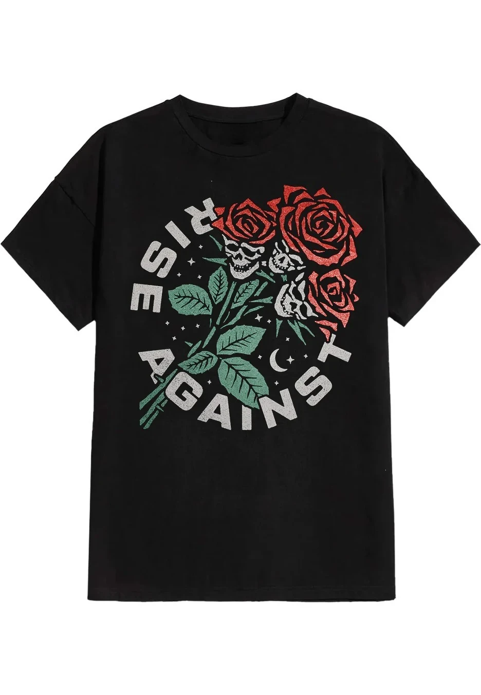 

Rise Against Skull Bouqet Band Летние элитные брендовые хлопковые мужские и женские футболки с короткими рукавами и графическим принтом Street