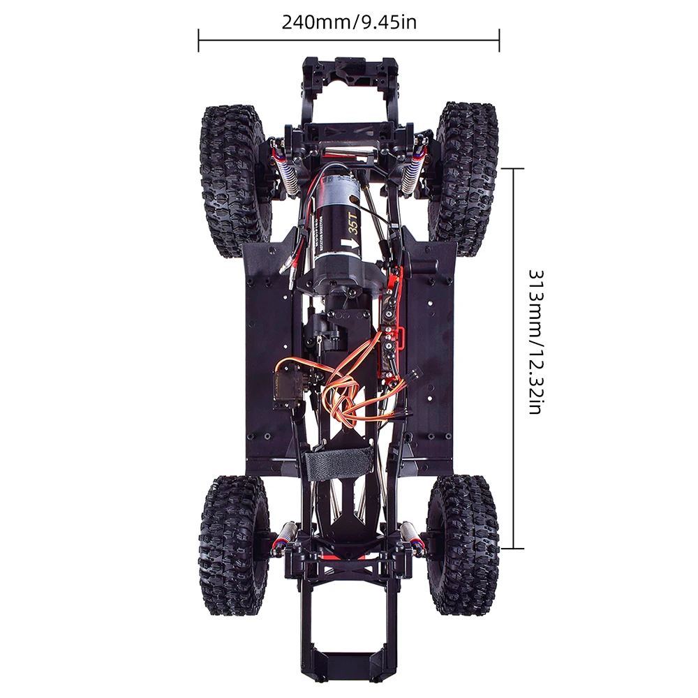 AUSTARHOBBY RC 313mm 2-Speed Transmission Chassis Frame with Differential Portal Axle for Traxxas TRX-4 1/10 RC Car DIY Parts