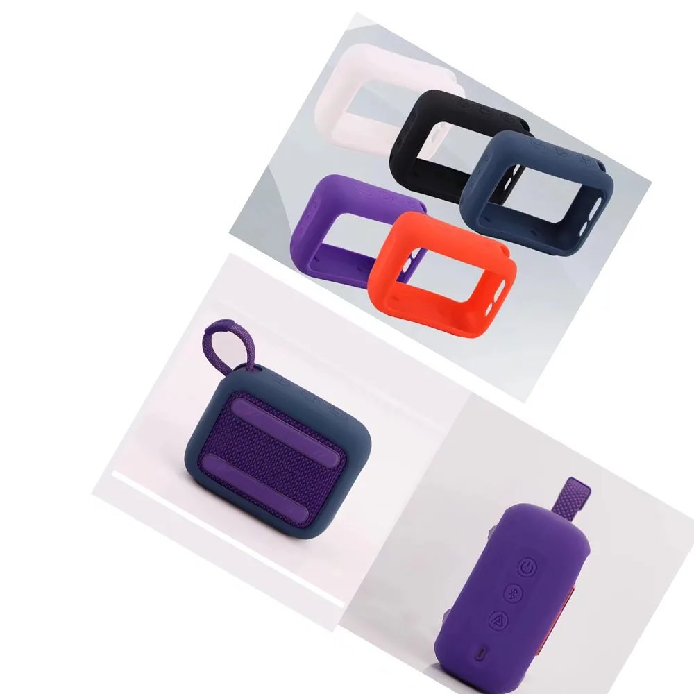 

Silicone Case for JBL GO 4 Bluetooth-compatible Speaker Full Cover Dustproof Thickened Protective Sleeve Black Blue Red