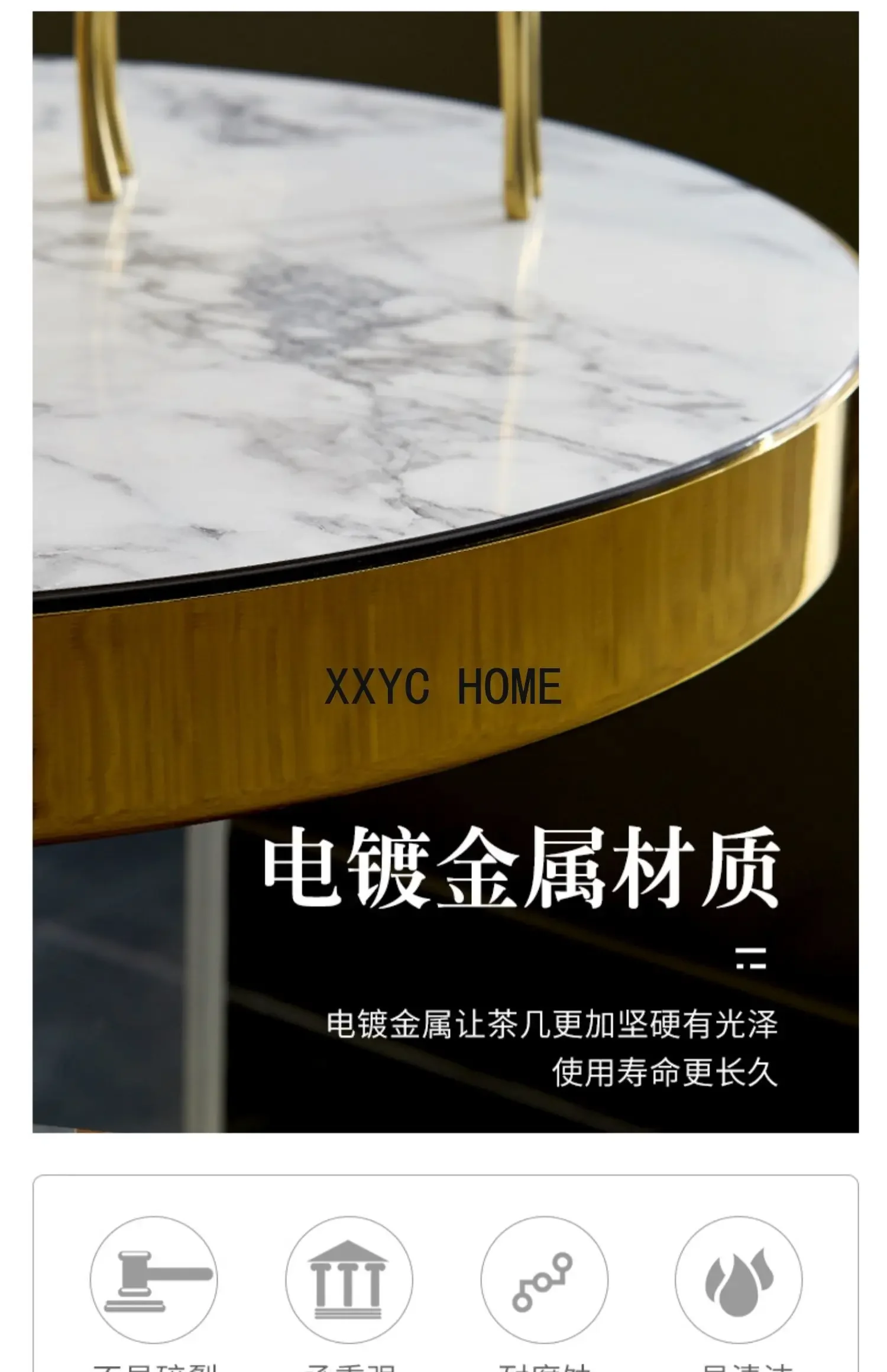 Italian Light Luxury Coffee Table Side Table Acrylic Sofa Creative