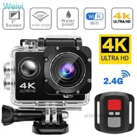 Action Camera Ultra HD 4K/30fps WiFi 2.0-inch 170D Waterproof Helmet Video Recording Cameras Sport Cam With Remote Control