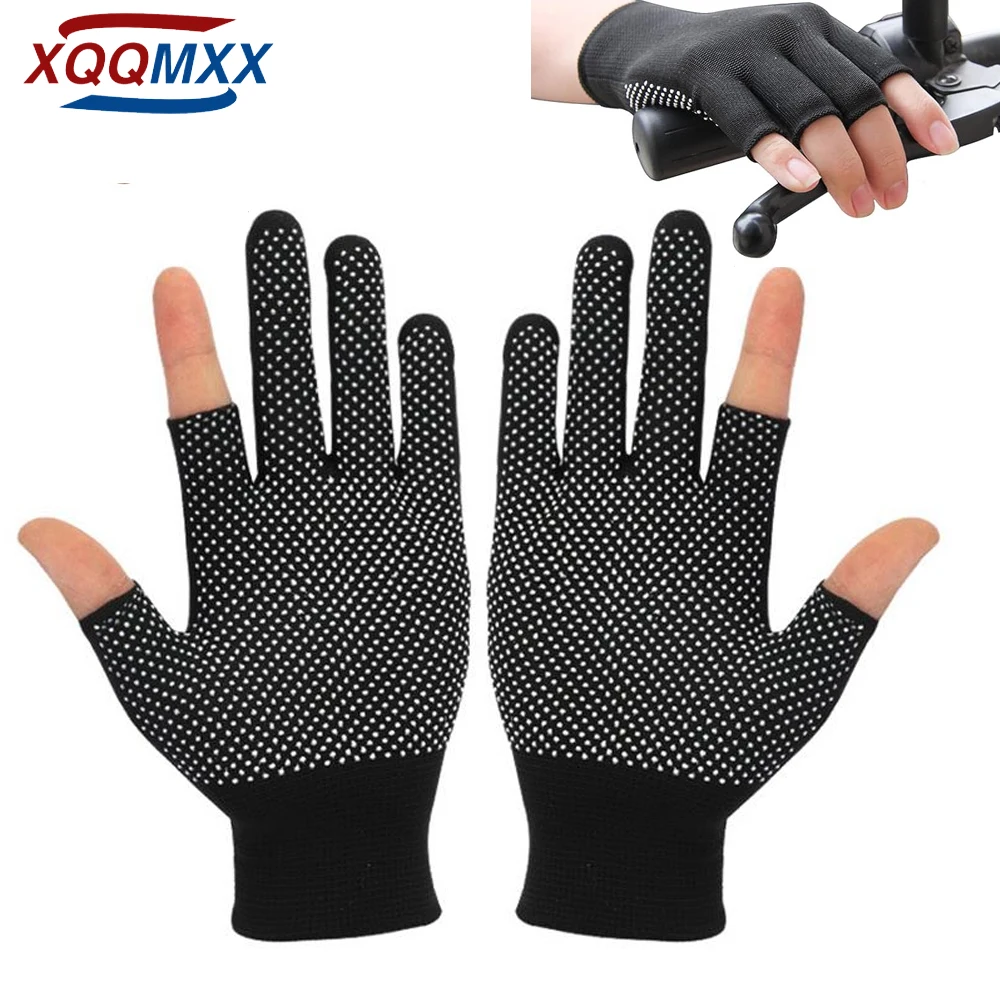 

Lightweight Men Women Half-Finger Slip Breathable Fingerless Work Gloves for Construction Nylon Fitness Cycling Motorcycle Glove