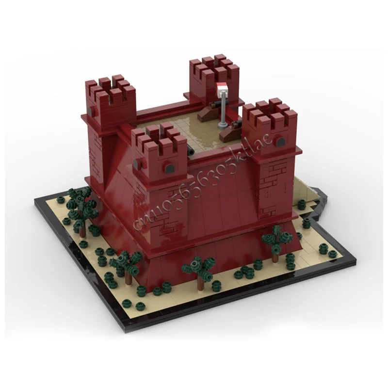 1115 pièces maison rue tour rouge malte MOC personnaliser bloc de construction modulaire Design créatif éducatif bricolage assemblage jouet cadeau