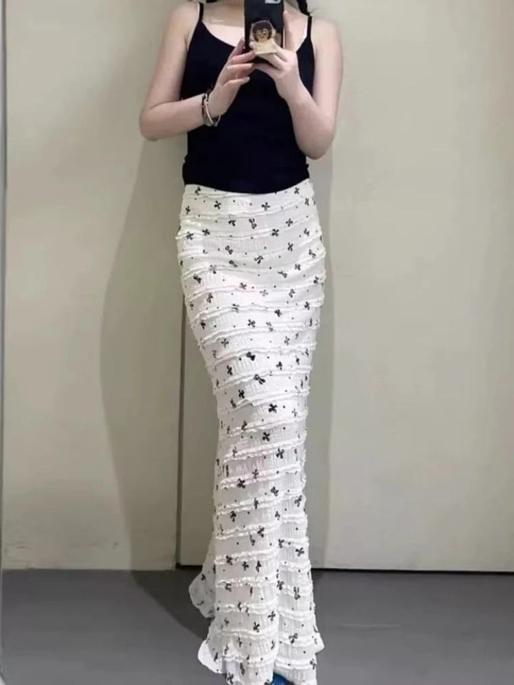 Lange Röcke Frauen Koreanischen Stil Frühling Herbst Süße Mädchen Trendy Chic Alle-spiel Harajuku Urlaub Faldas Mujer Casual Einfache nette