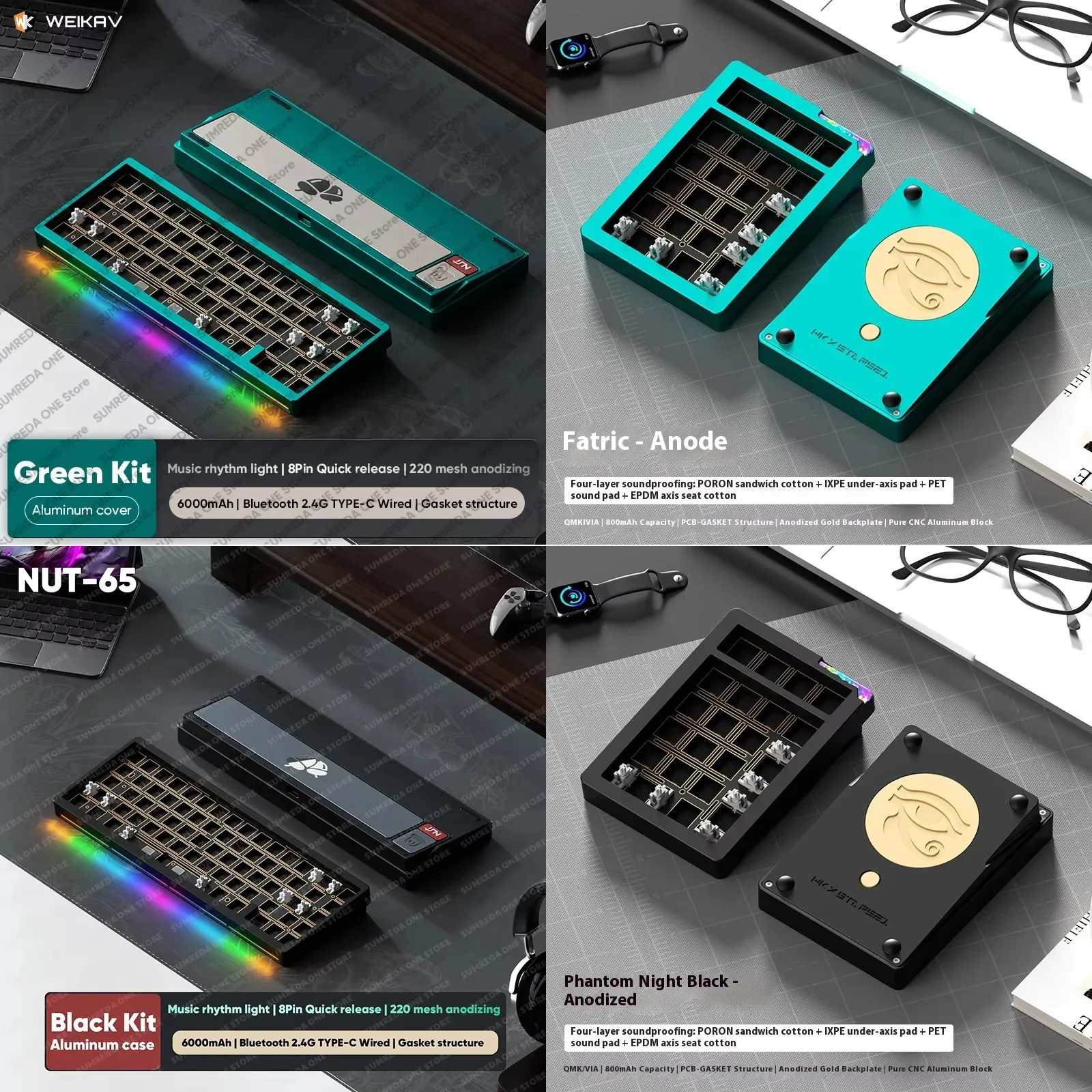 

NUT65 X Stars21 Mechanical Keyboard Aluminum Kits 68% Layout Hot Swap Rgb Gaming Keyboard Gasket Pc Gamer Mac Office