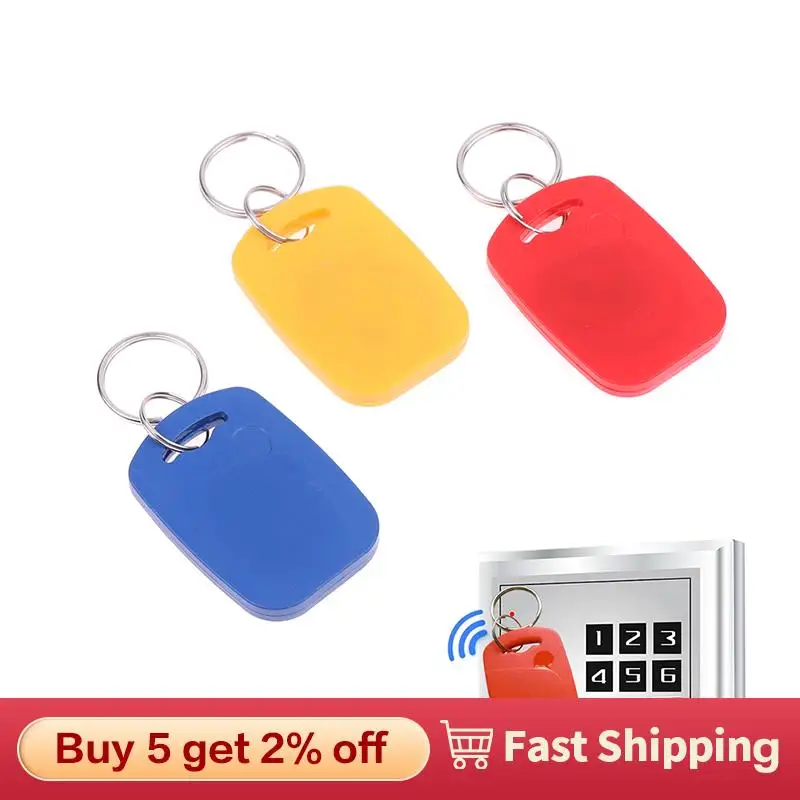 

IC + ID RFID Dual 125Khz And 13.56Mhz Keyfobs EM4100 S50 Chip Smart Card Token Key Fob Ring Access Control