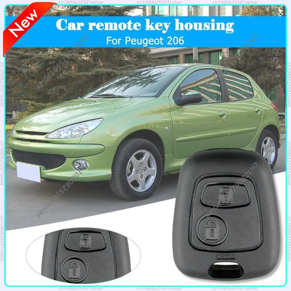

Practical Car Key Shell Replaceable ABS Remote Car Key Cover Anti-collision Button Key Shell Case Wear-resistant for Peugeot 206