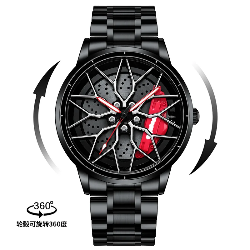 SVJ Wheel Hub Watch Three-dimensional Hollow Design Car Caliper Modified Watch Men Send Friends Limited Luxury