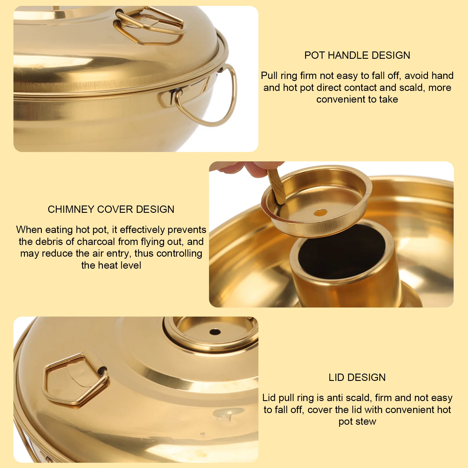 

Chinese Charcoal Hot Pot, Stainless Steel Dry Ice Pot Net Red Milk Tea Hot Pot, One Person Small Hot Pot Fruit