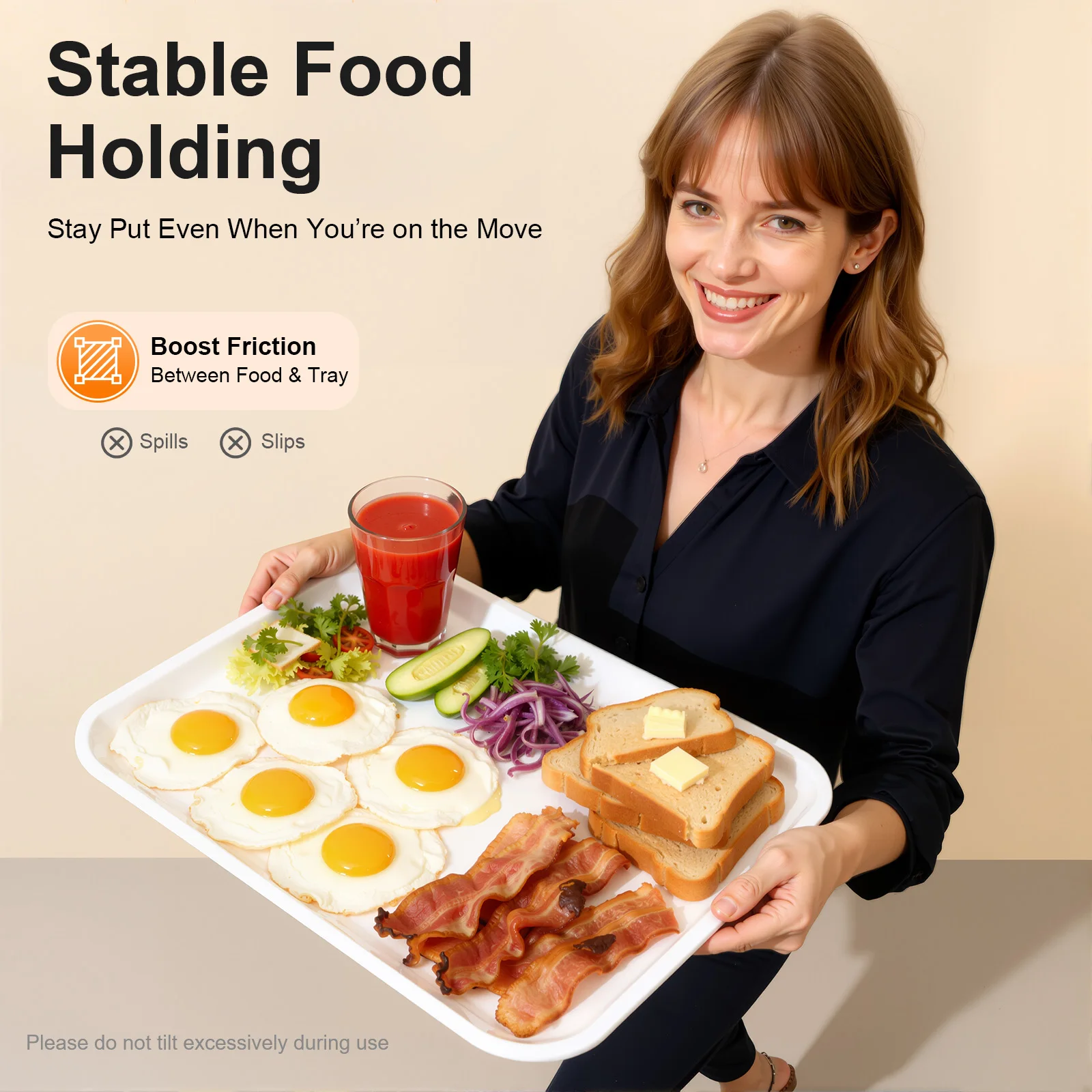 24‑Piece Stackable Non‑Slip Serving Tray Set 6