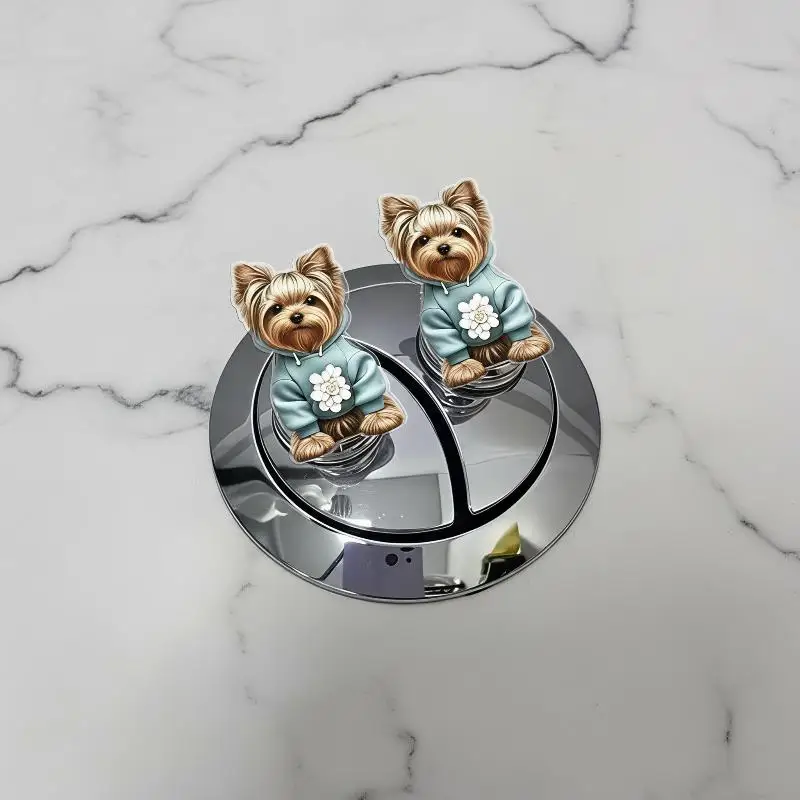 2Pcs 2D Flat Toilet Press Button Tank Push Switch Long Nail Room Decor Bathing Button Tool Home Water Flush Protector