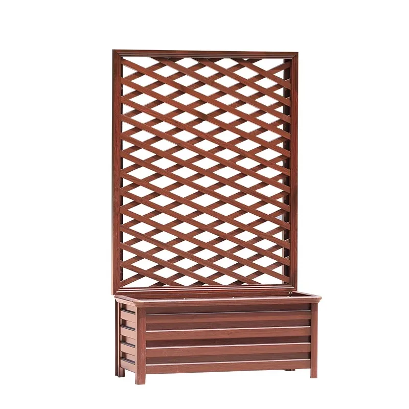 

Aluminum alloy flower box climbing vine frame mesh outdoor partition fence flower slot flower bed custom balcony courtyard plant