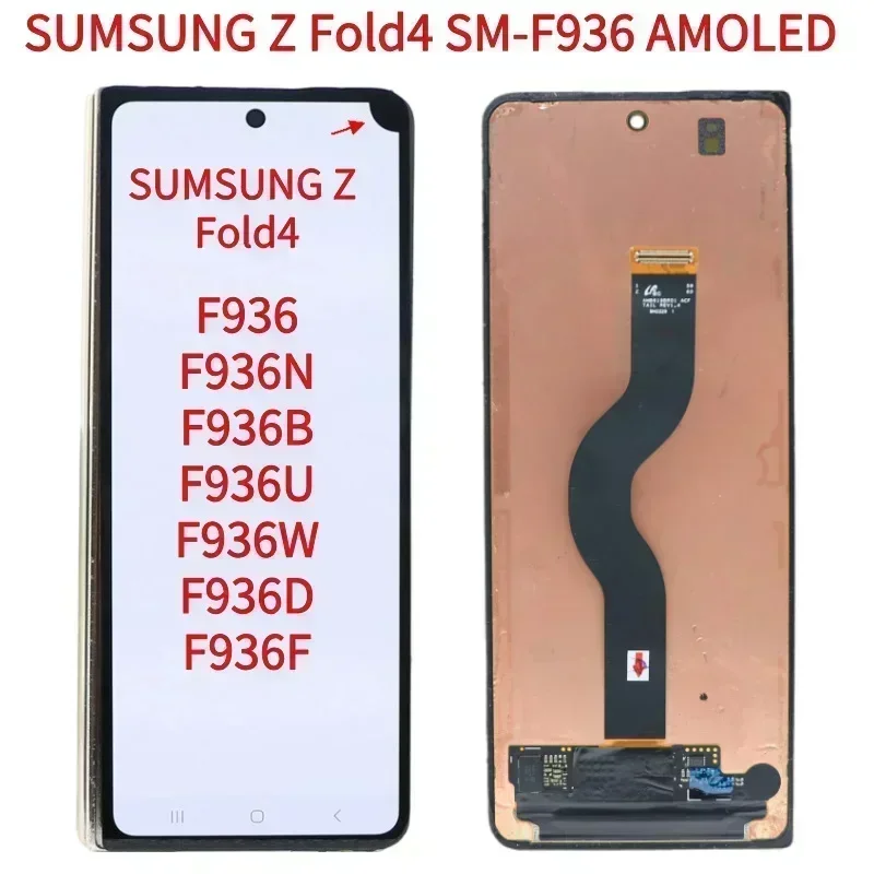 

AMOLED For Samsung Galaxy Z Fold4 5G Screen F9360 F936B F936U SM-F936DS for Z Fold 4 LCD Display Touch Screen Digitizer Assembly