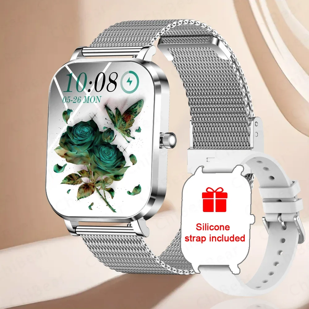 2025 New Xiaomi Fashion Women Smartwatch AMOLED HD Screen Heart Rate Blood Oxygen Monitoring BT Call Sports Smartwatch Woman