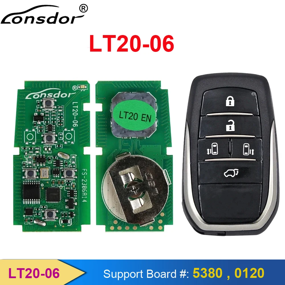 Lonsdor LT20-06 8A+4D Smart Car Key Fob Board #: 5380,0120 for T-oyota Previa Alphard Vellfire for K518ISE K518S KH100+