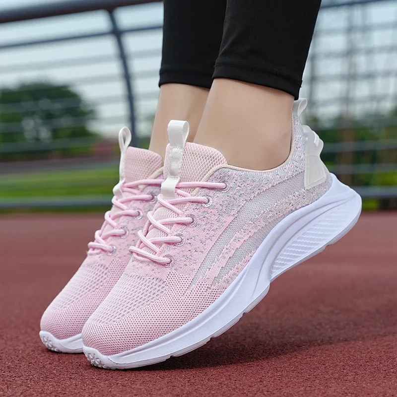 

Women Casual Sport Shoes Light Sneakers Pink Outdoor Breathable Mesh Running Shoes Women Athletic Jogging Tennis Shoes