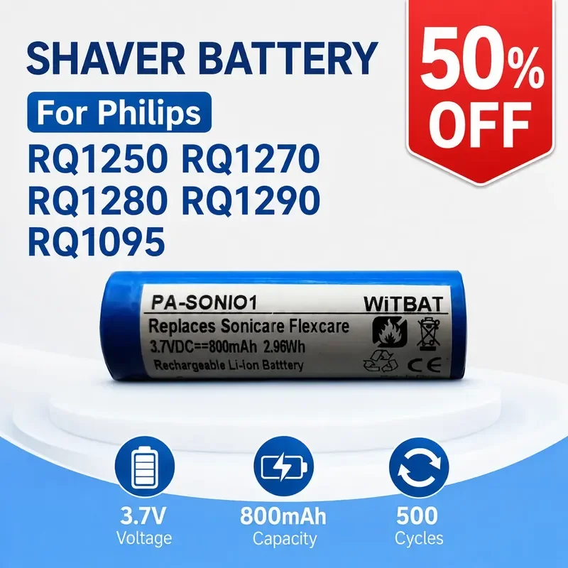 

For Philips RQ1250 RQ1270 RQ1280 RQ1290 RQ1095 Shaver Replacement NiMH Battery