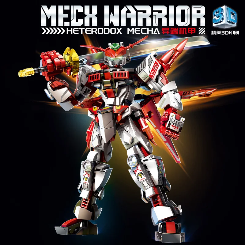 Guerrero Mech Heterodox ladrillos montaje juguete para niños adultos regalo perfecto Caballero de batalla que transforma Robot bloques de construcción