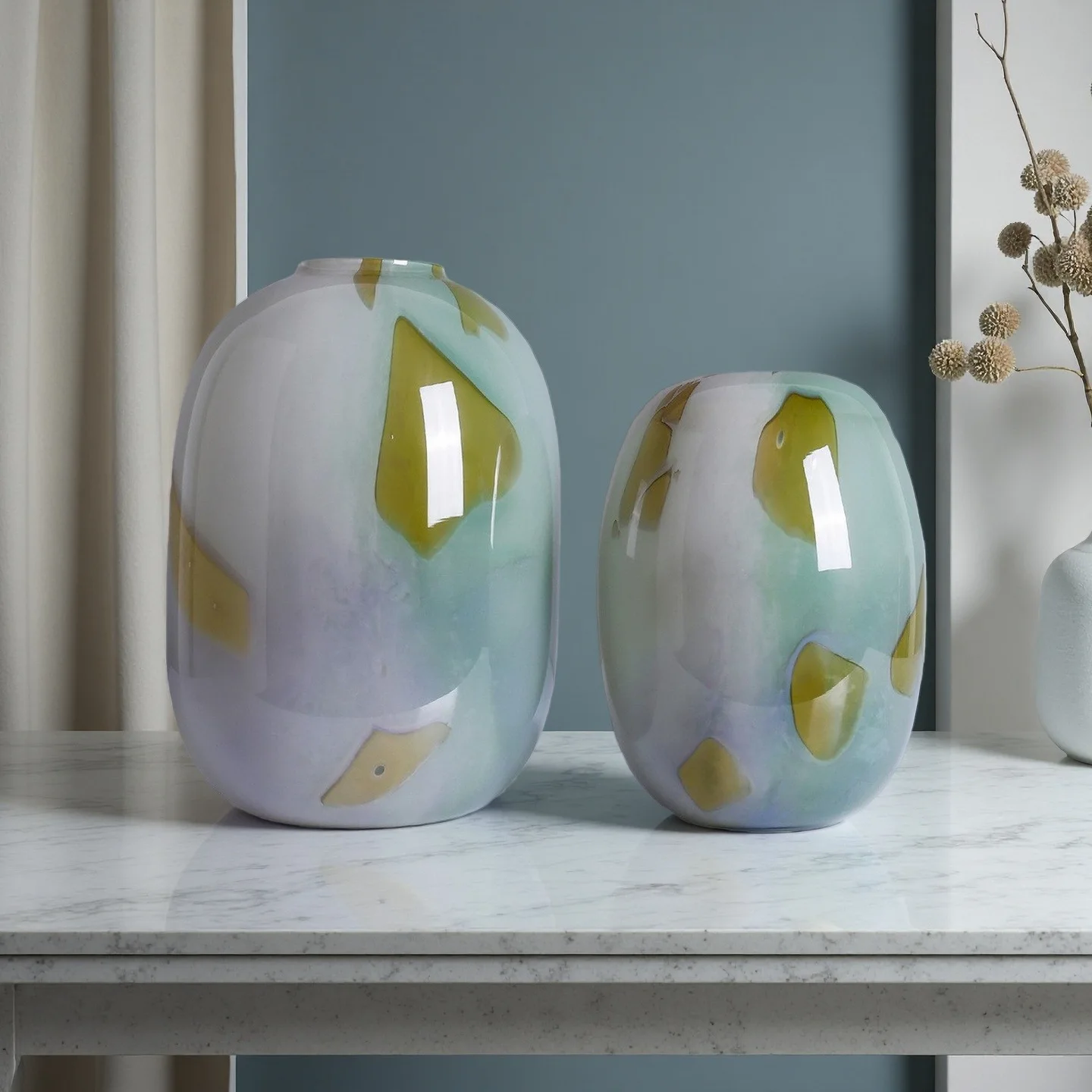 Glazed Design Sense Niche Super Good-Looking Vase Flower Arrangement Flowers Hi…