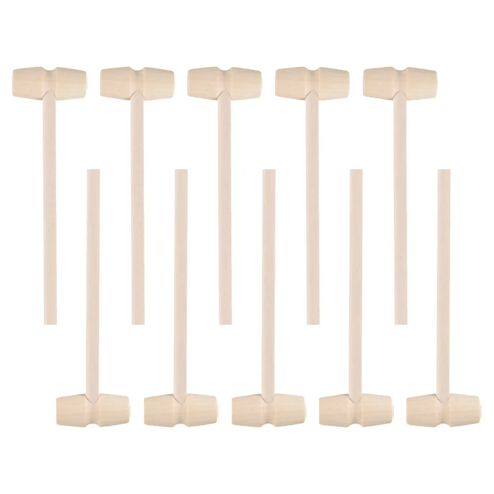 25Pcs Mini Hammer Set Wooden Mallet for Kids Hand Eye Coordination Training Unfinished DIY Craft Hammer Baby Muscle Development