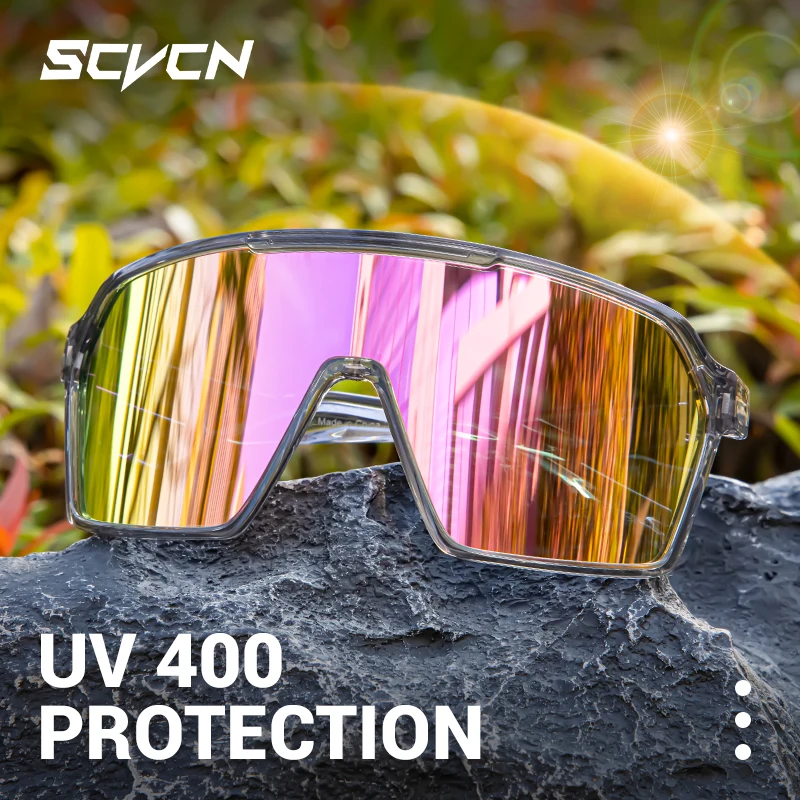 

SCVCN Outdoor Riding Men Women Windproof Goggles UV400 Protection Outdoor Sports Glasses Cycling Photochromic Sunglasses