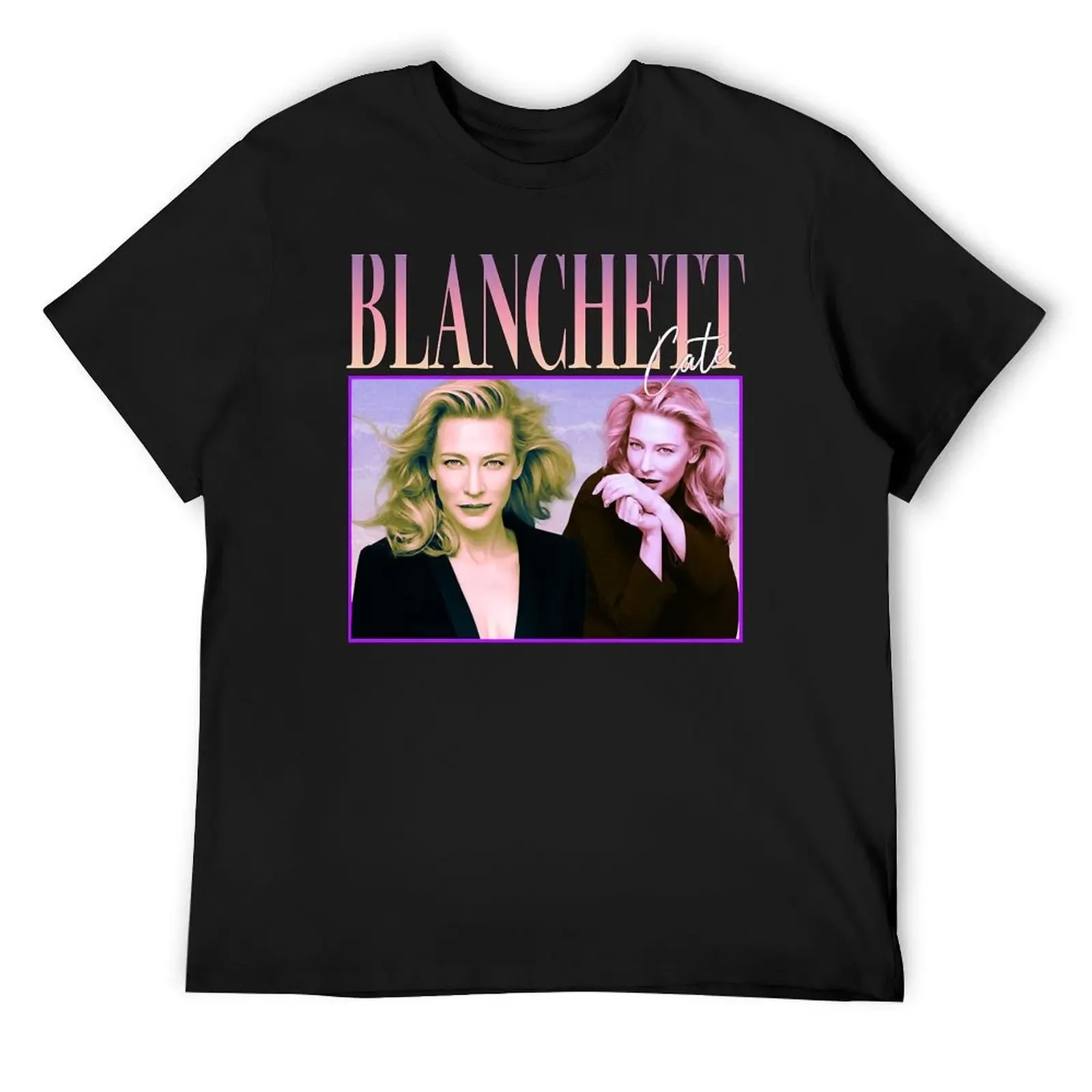 

90'S RETRO STYLE CATE BLANCHETT T-Shirt korean fashion blanks plus size men clothing