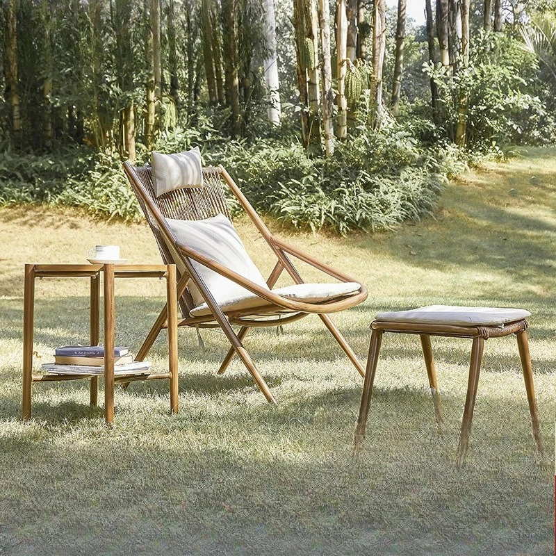 

Leisure Back Chair Rattan Sofa Chair Outdoor Homestay Balcony Rocking Chair
