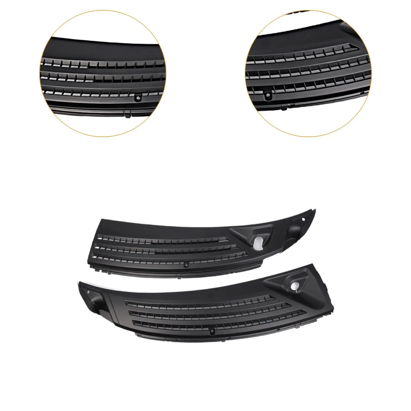 

2x Wiper Cowl Grilles Windshield Window Cowl Covers 4L3Z15022A68BA Car Accessories Left and Right Replacement for F-150