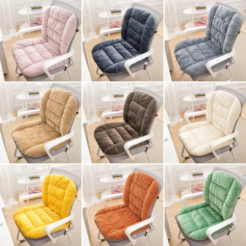 

Winter Soft Desk Chair Cushion Warm Velvet Office Chair Cushion with Removable Cover Thickened Tufted Pads