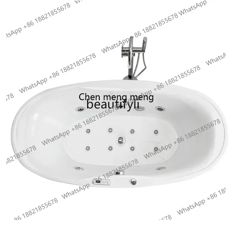 cn8350 ssHousehold thermostatic heating surf massage cylinder independent oval acrylic bathtub bathtub