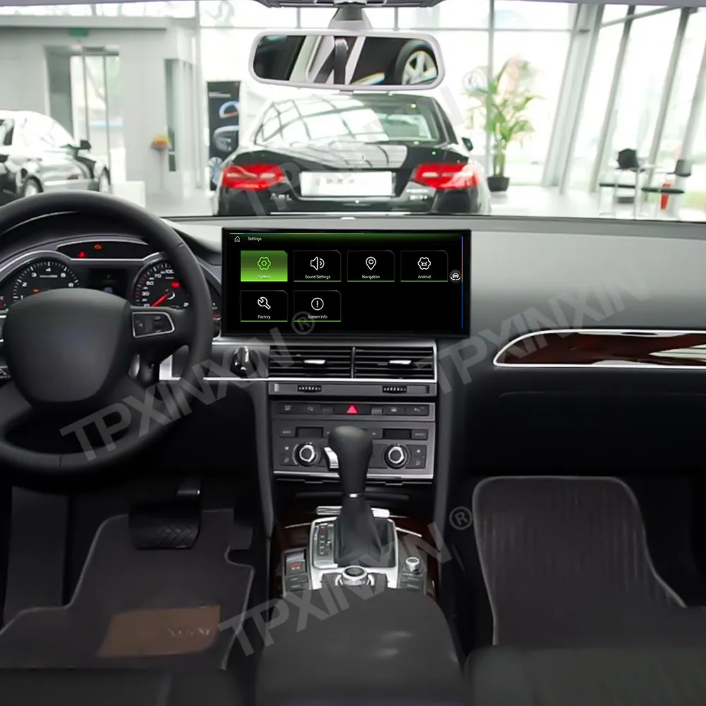 شاشة 15.8 بوصة تعمل باللمس أندرويد 14.0 لأودي A6 2010 إلى 2011 سيارة carplay الوسائط المتعددة راديو نظام تحديد المواقع والملاحة وحدة رئيس لاسلكية #5