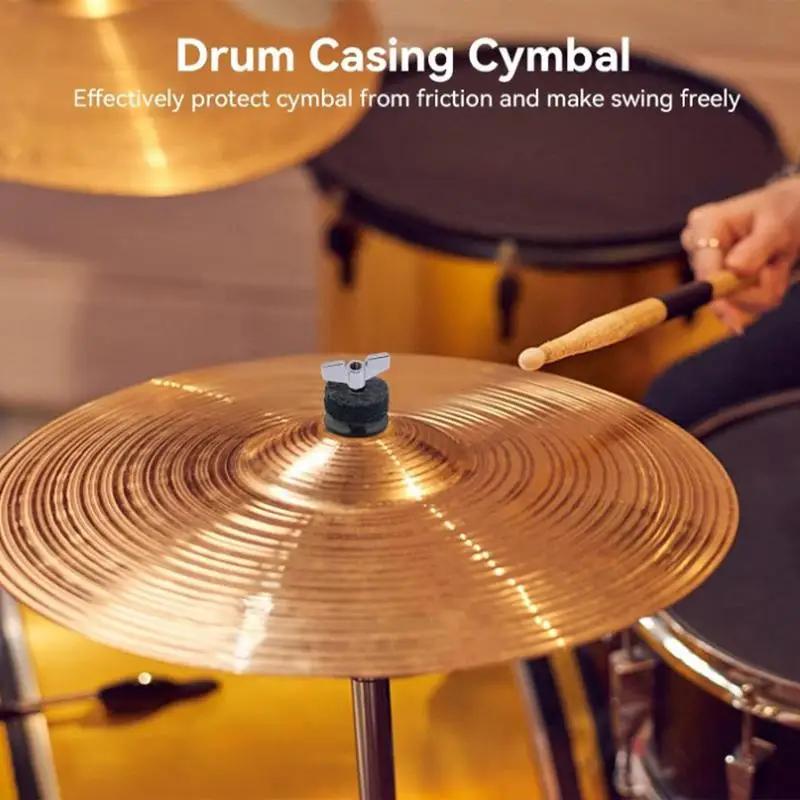 Cymbals Stand Sleeves 20pcs Easy Installation Sturdy Cymbals Felts Protective Felt Washer Multifunctional Portable Drum