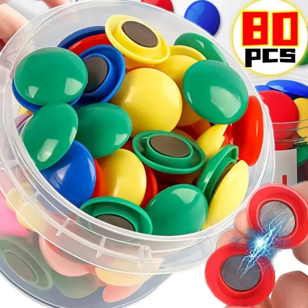 Durable 20/30/40mm Magnetic Beads DIY Round Chalkboard Stickers Colorful Fridge Magnet Stickers